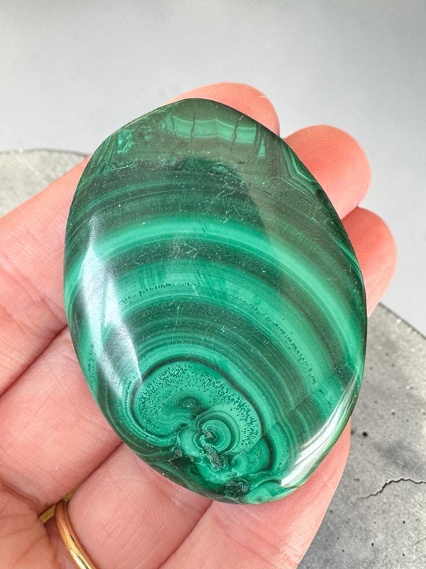 Malachite Palmstone ~ Imperfect