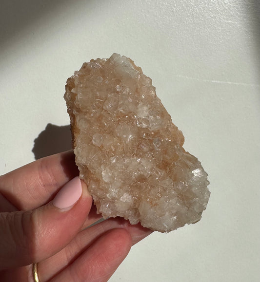 Peach Diamond Apophyllite Cluster/Specimen