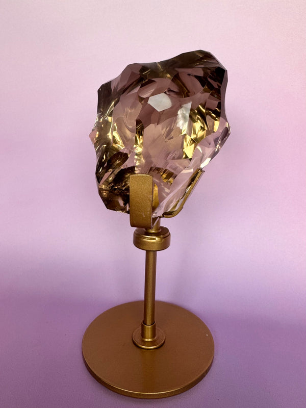 Sculpted HQ Smokey Quartz on Stand