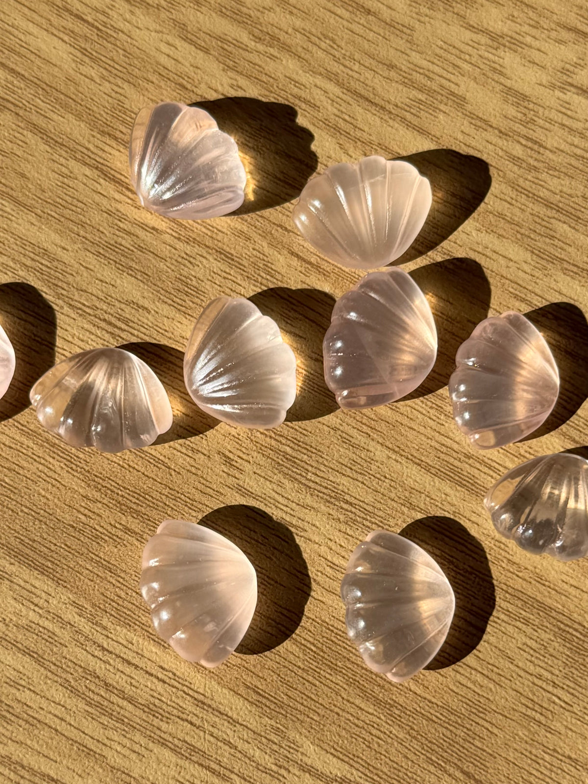 Rose Quartz Mini Shell Carving | Intuitively Chosen