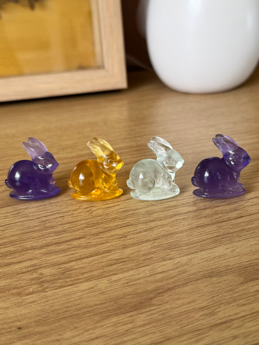 Fluorite Rabbit Carvings ~ Choose Your Own
