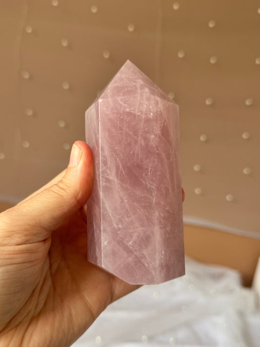 Lavender Rose Quartz Tower (ff)