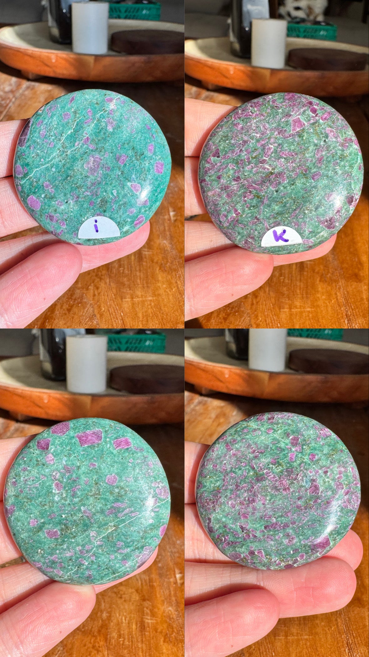 Ruby and Fuchsite Flat Stones | Choose Your Own