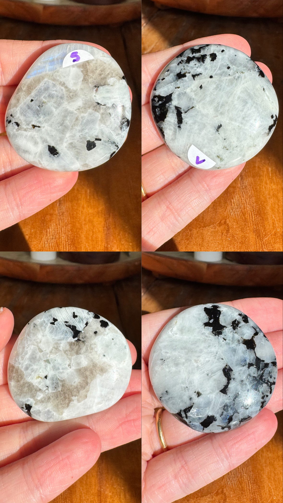 Rainbow Moonstone Flat Stones | Choose Your Own
