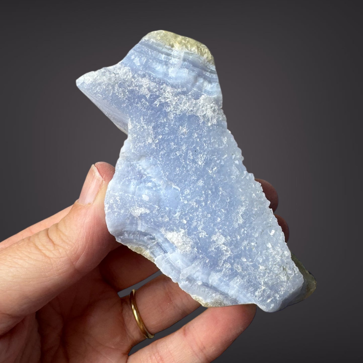 Blue Lace Agate Raw Druzy Cluster