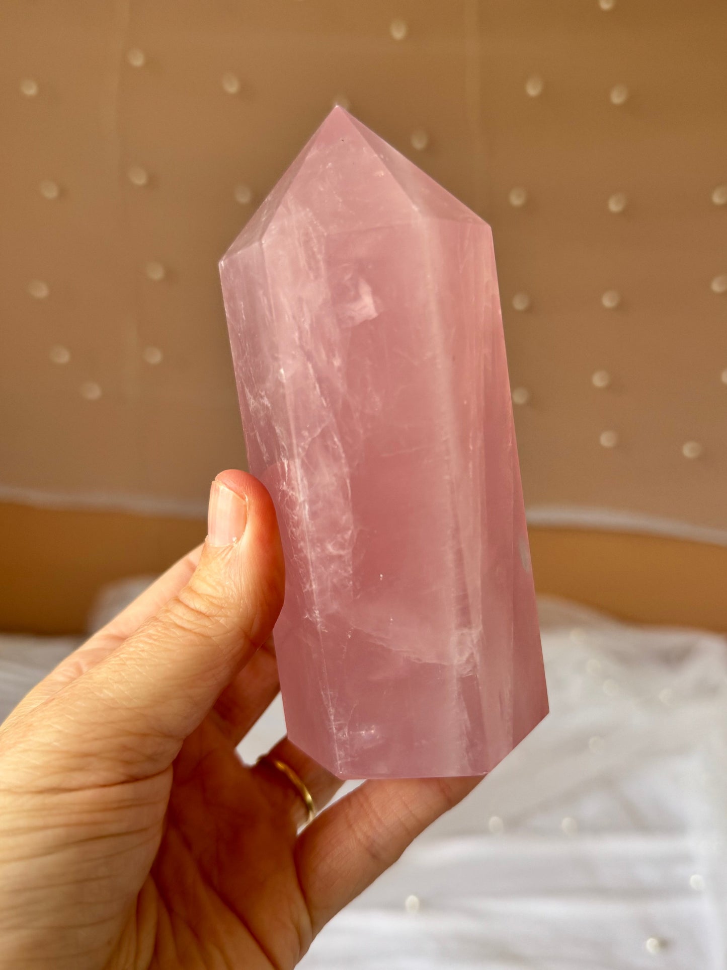 Lavender Rose Quartz Tower (y)