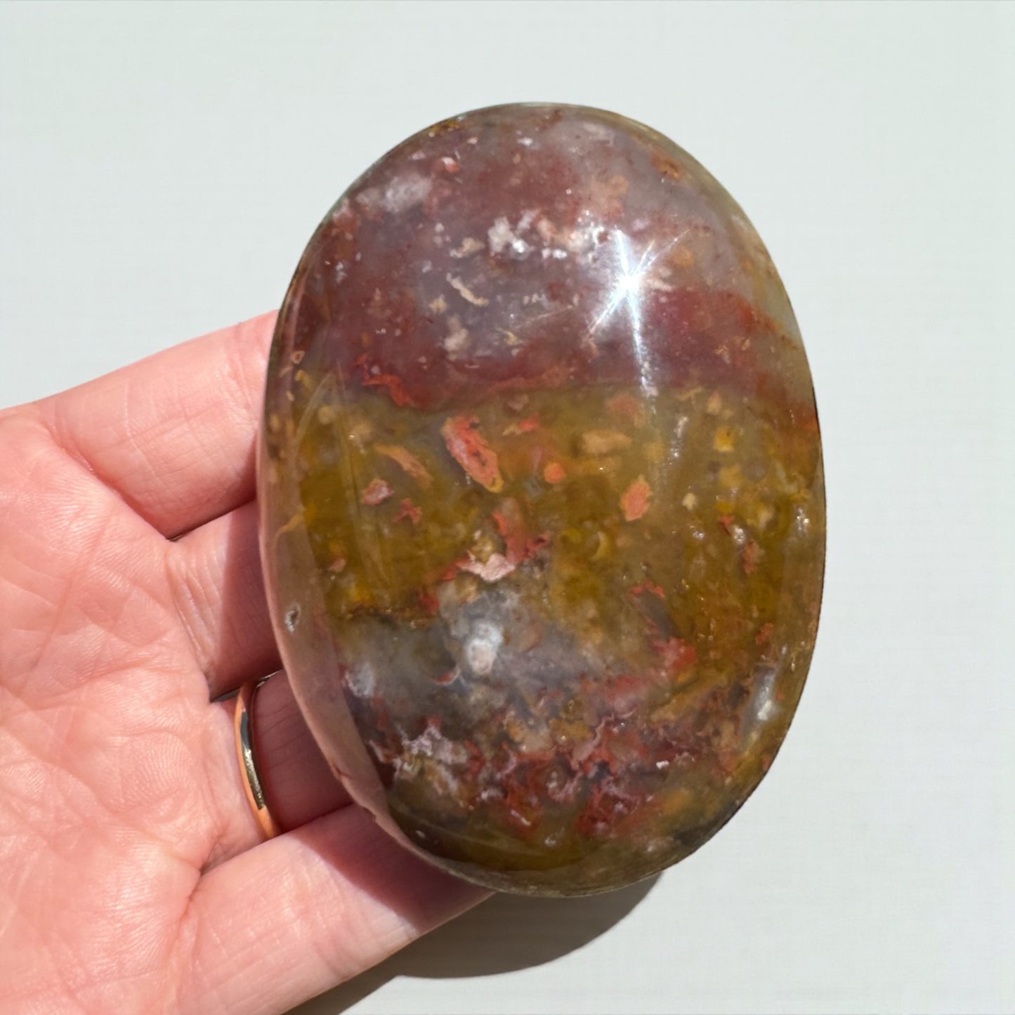 Plume Agate Palmstone
