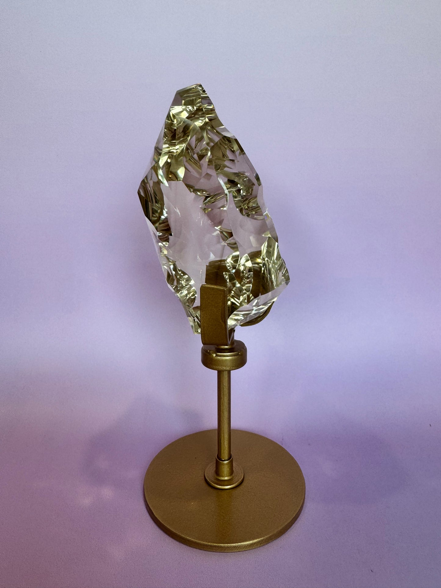 Sculpted HQ Clear Quartz on Stand