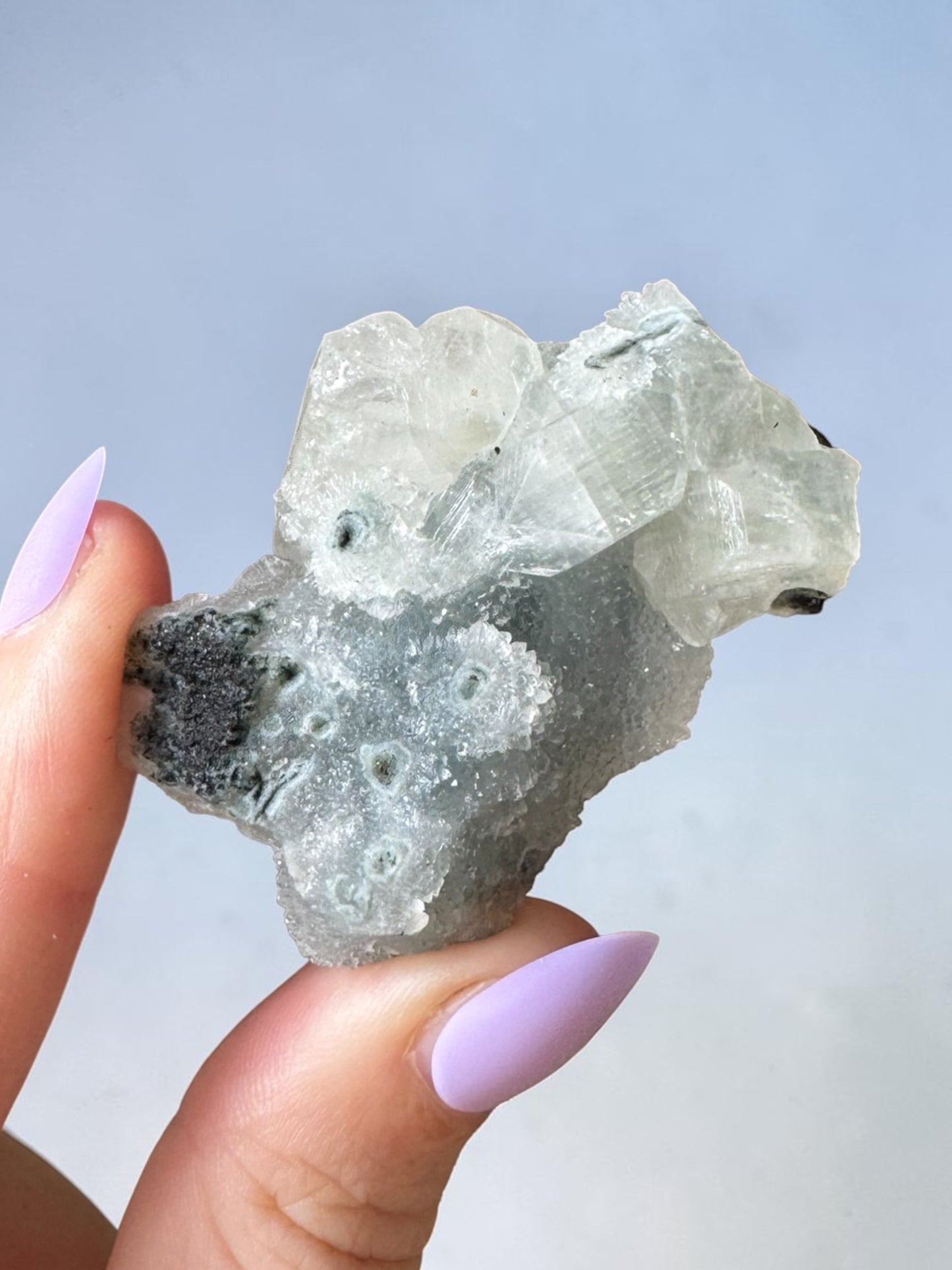 Denim Blue Chalcedony Cluster Specimen