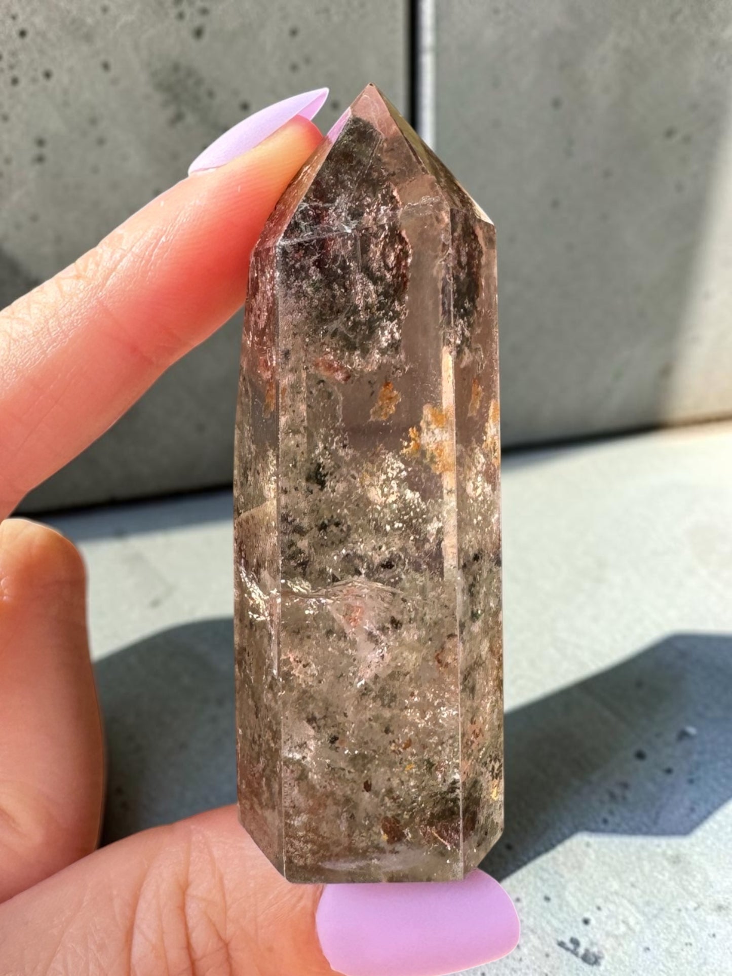 Garden Quartz (lodolite) Point