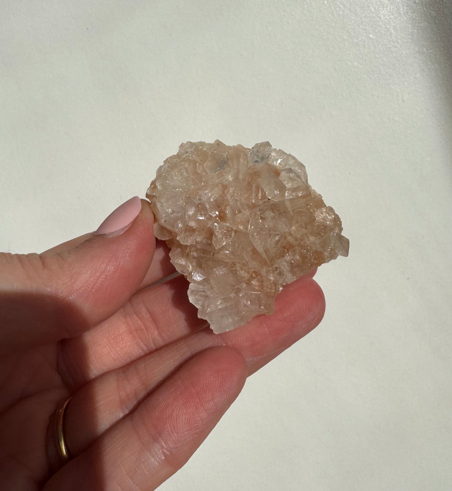 Peach Diamond Apophyllite Cluster/Specimen (D)