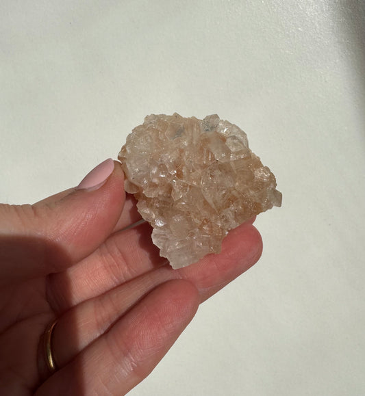 Peach Diamond Apophyllite Cluster/Specimen (D)