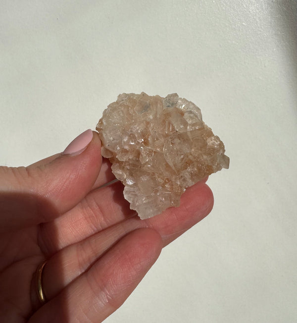 Peach Diamond Apophyllite Cluster/Specimen (D)