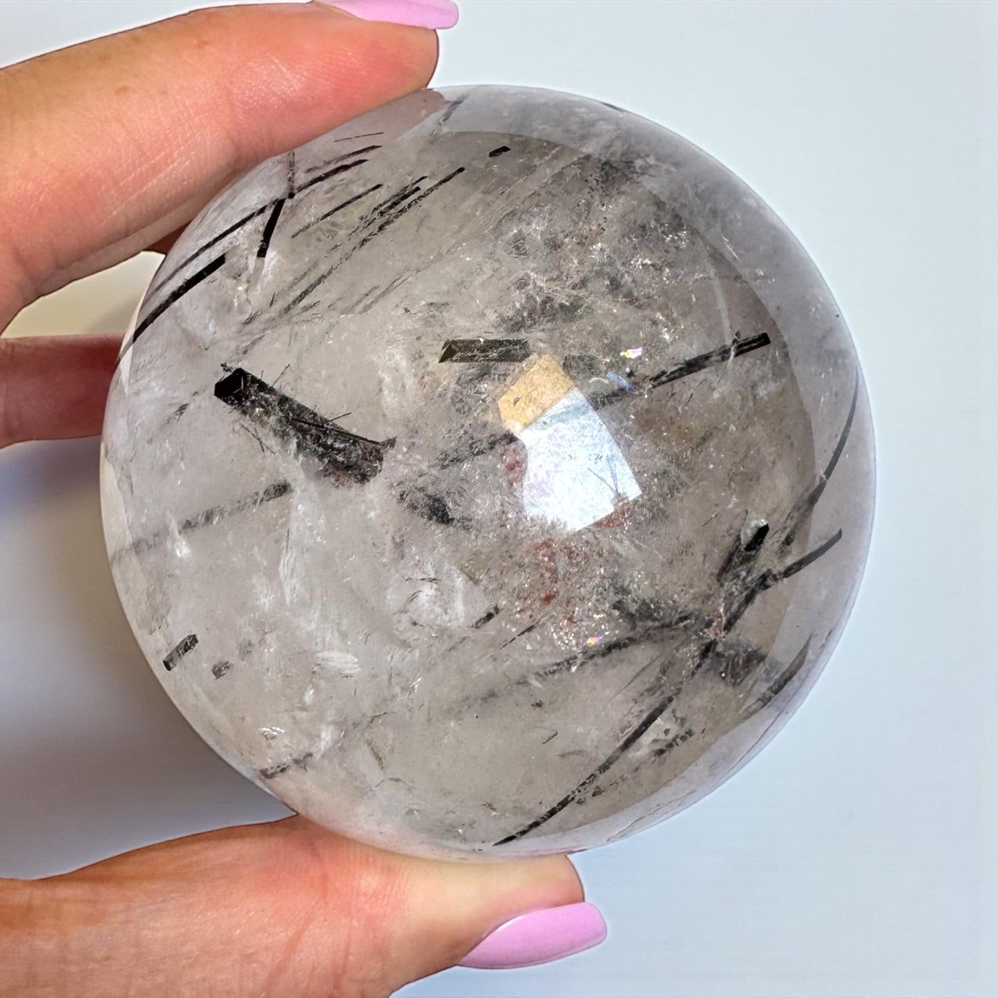 Tourmaline in Quartz Sphere 7cm