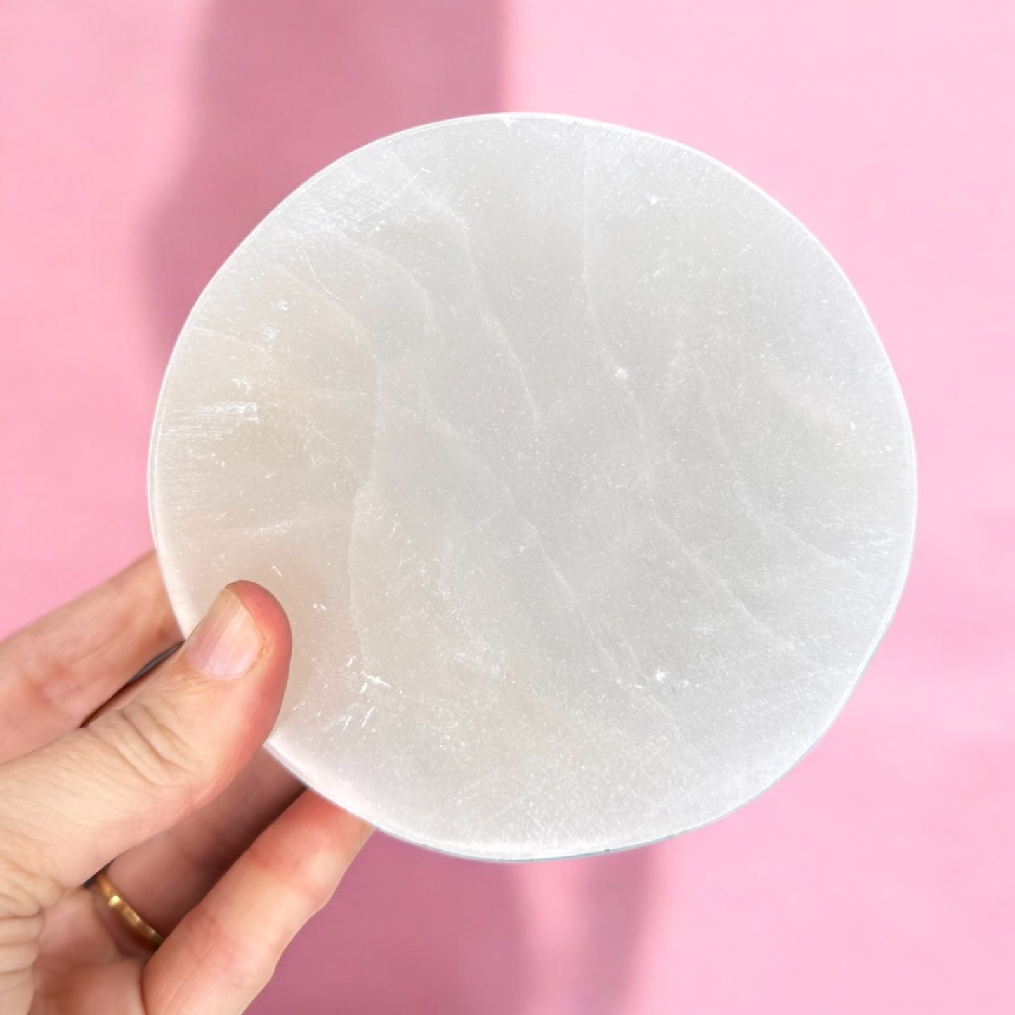 Circle Selenite Charging Plate 10.5cm - Intuitively Chosen