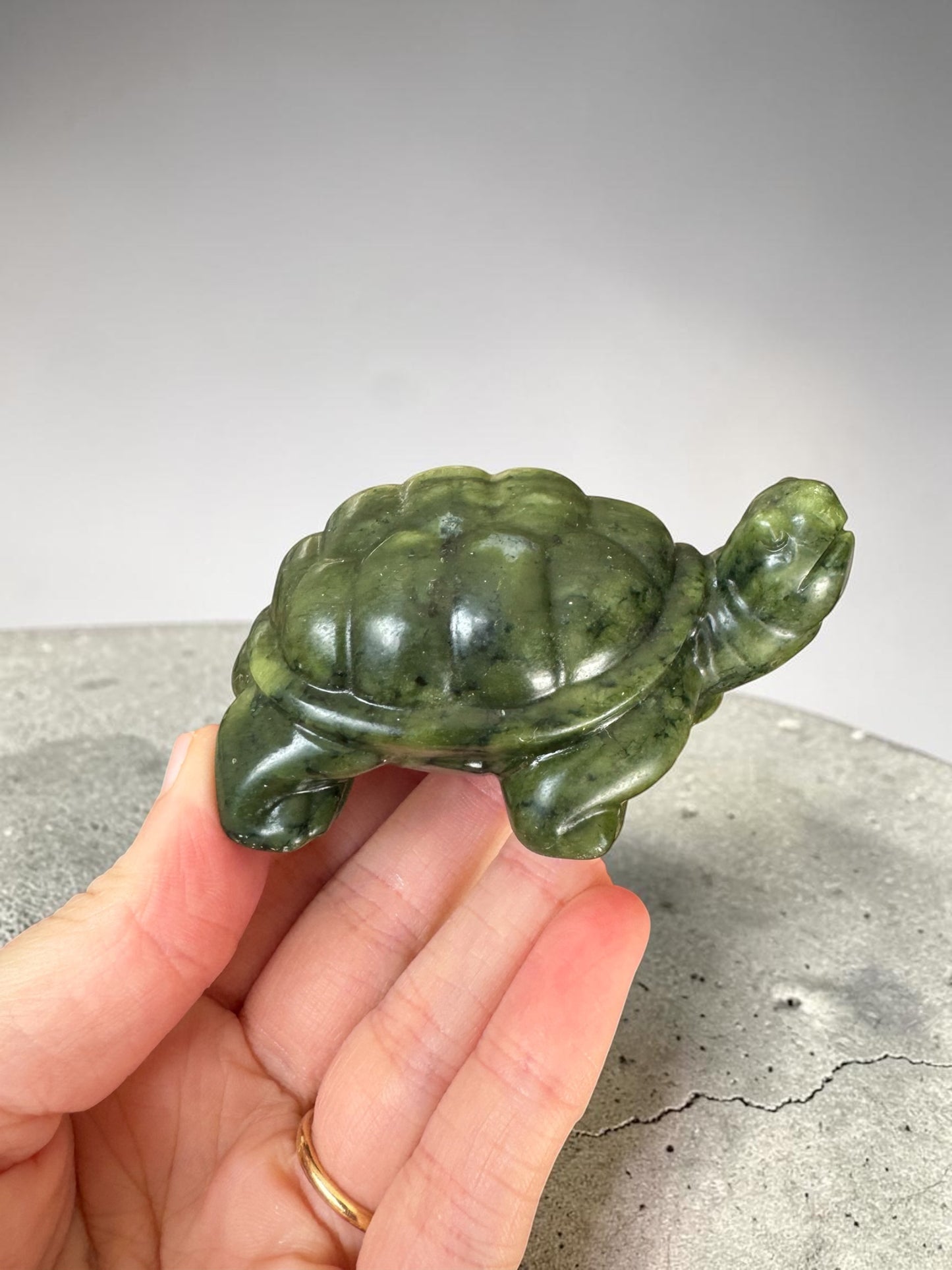 Serpentine Turtle Carving
