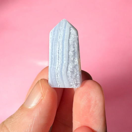 Mini Blue Lace Agate Point (e)