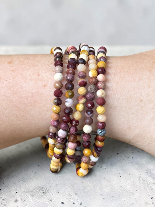 Mookite Faceted Bead Bracelets