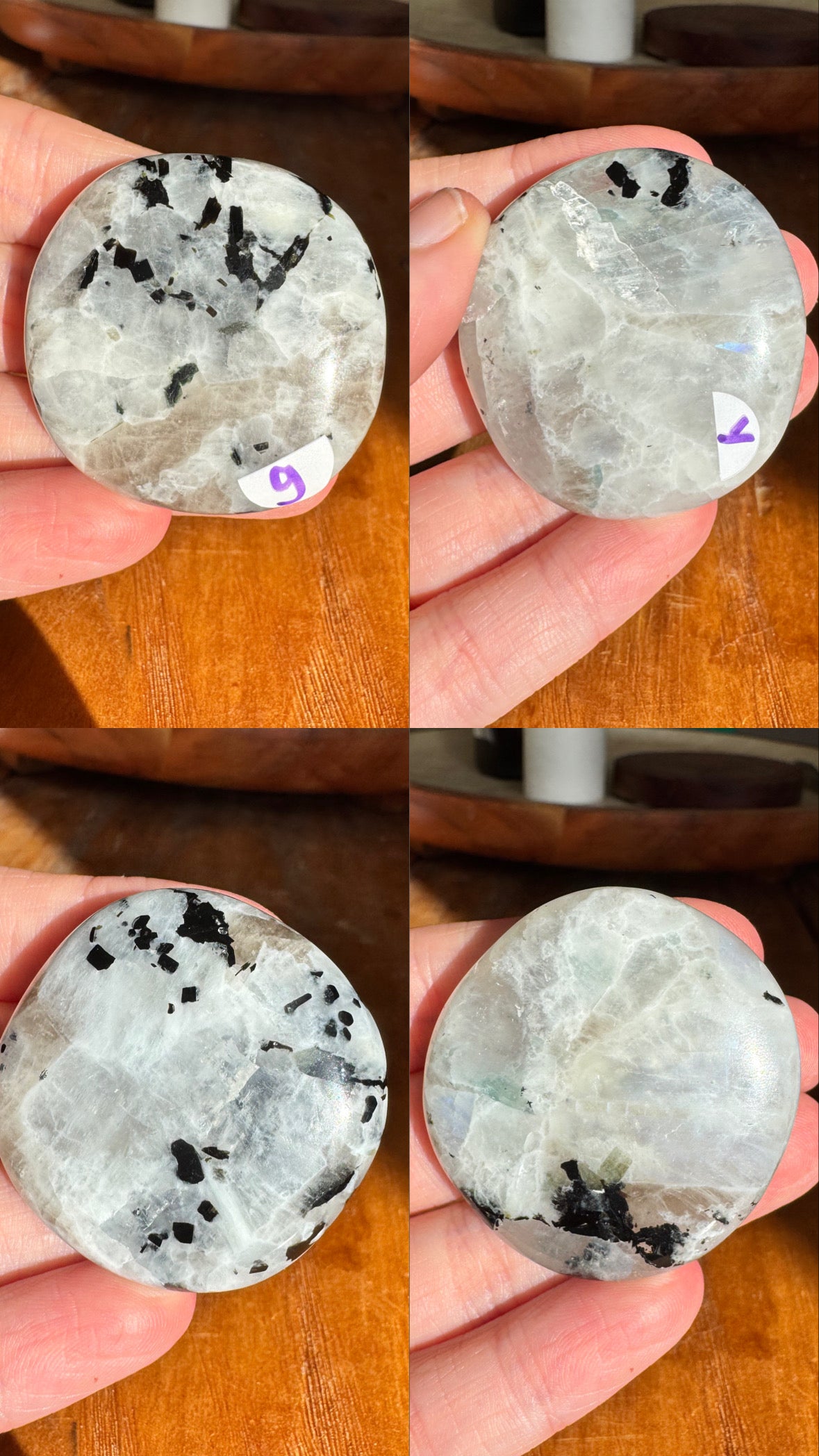 Rainbow Moonstone Flat Stones | Choose Your Own
