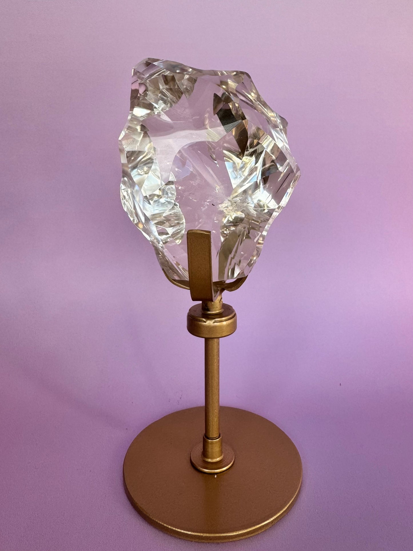 Sculpted HQ Clear Quartz on Stand