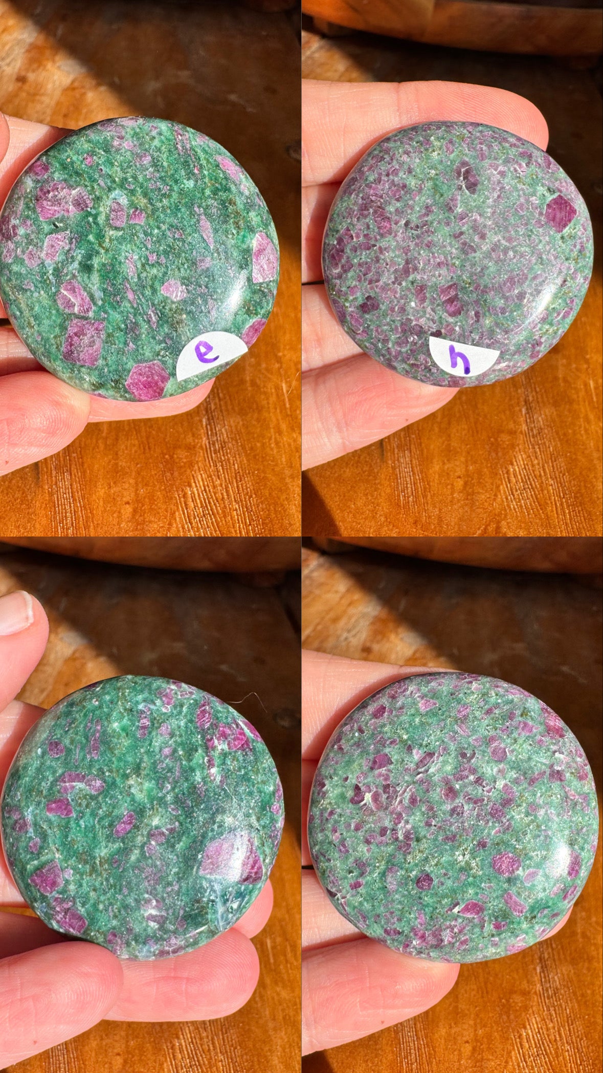 Ruby and Fuchsite Flat Stones | Choose Your Own