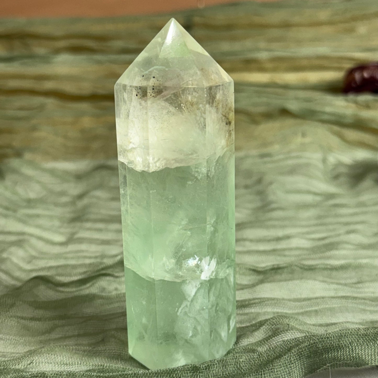 Icy Mint Fluorite Tower