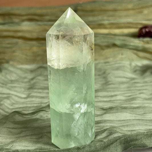 Icy Mint Fluorite Tower