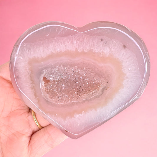 Druzy Agate Heart