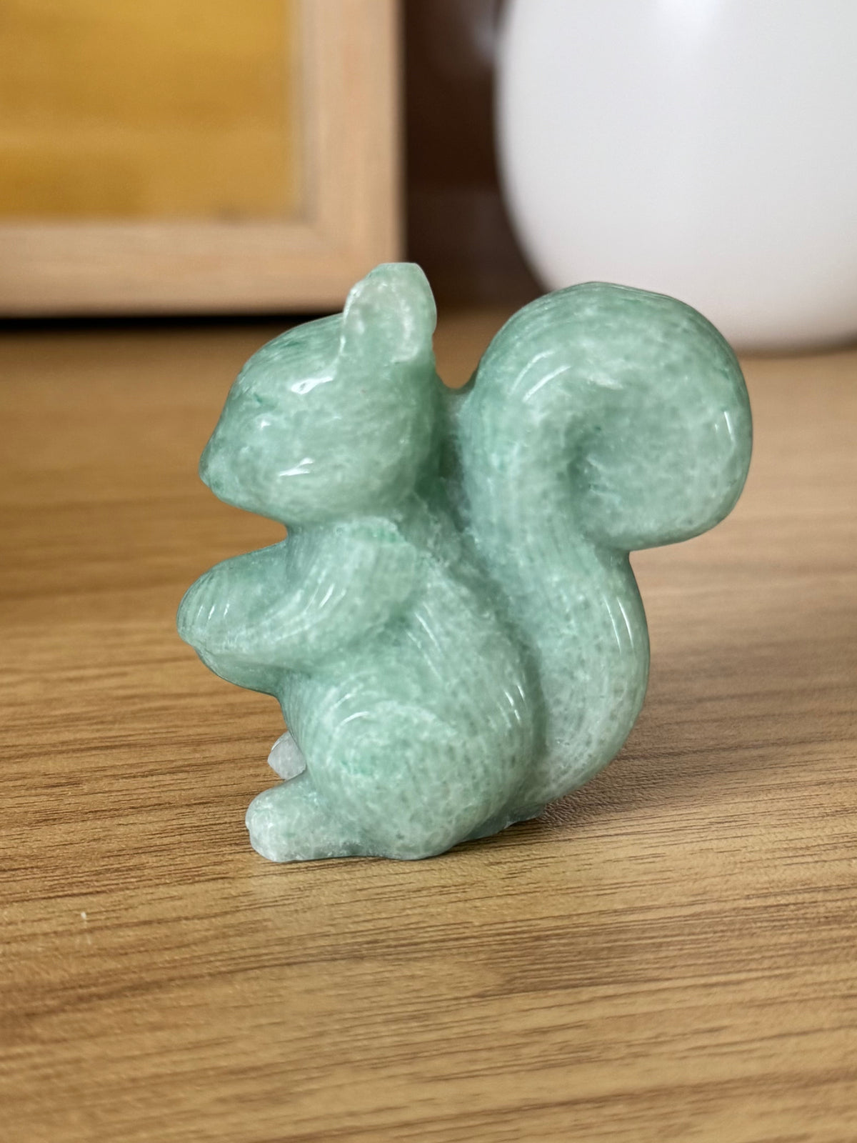 Green Aventurine Squirrel Carving