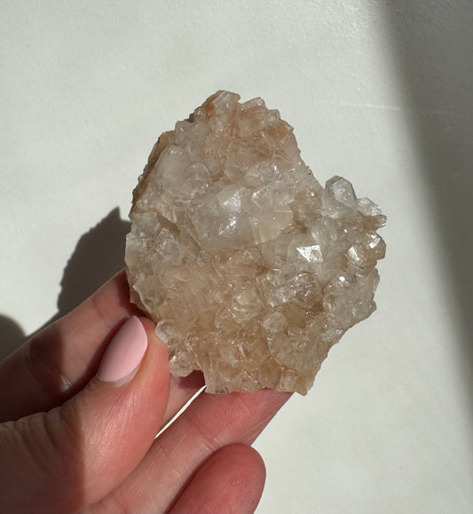 Peach Diamond Apophyllite Cluster/Specimen