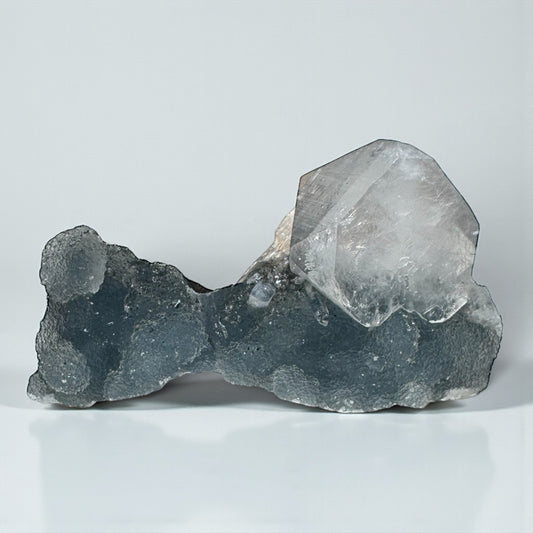 Druzy Black Chalcedony with Apophyllite and Peach Stilbite Specimen