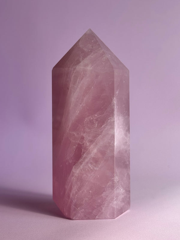 Lavender Rose Quartz Tower (i)