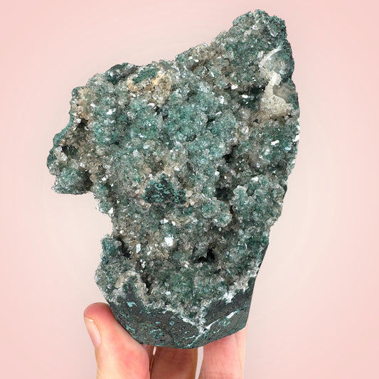 Green Chalcedony Cluster/Specimen Cutbase