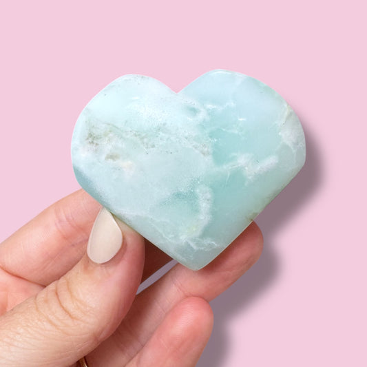Australian Chrysoprase Heart Carving