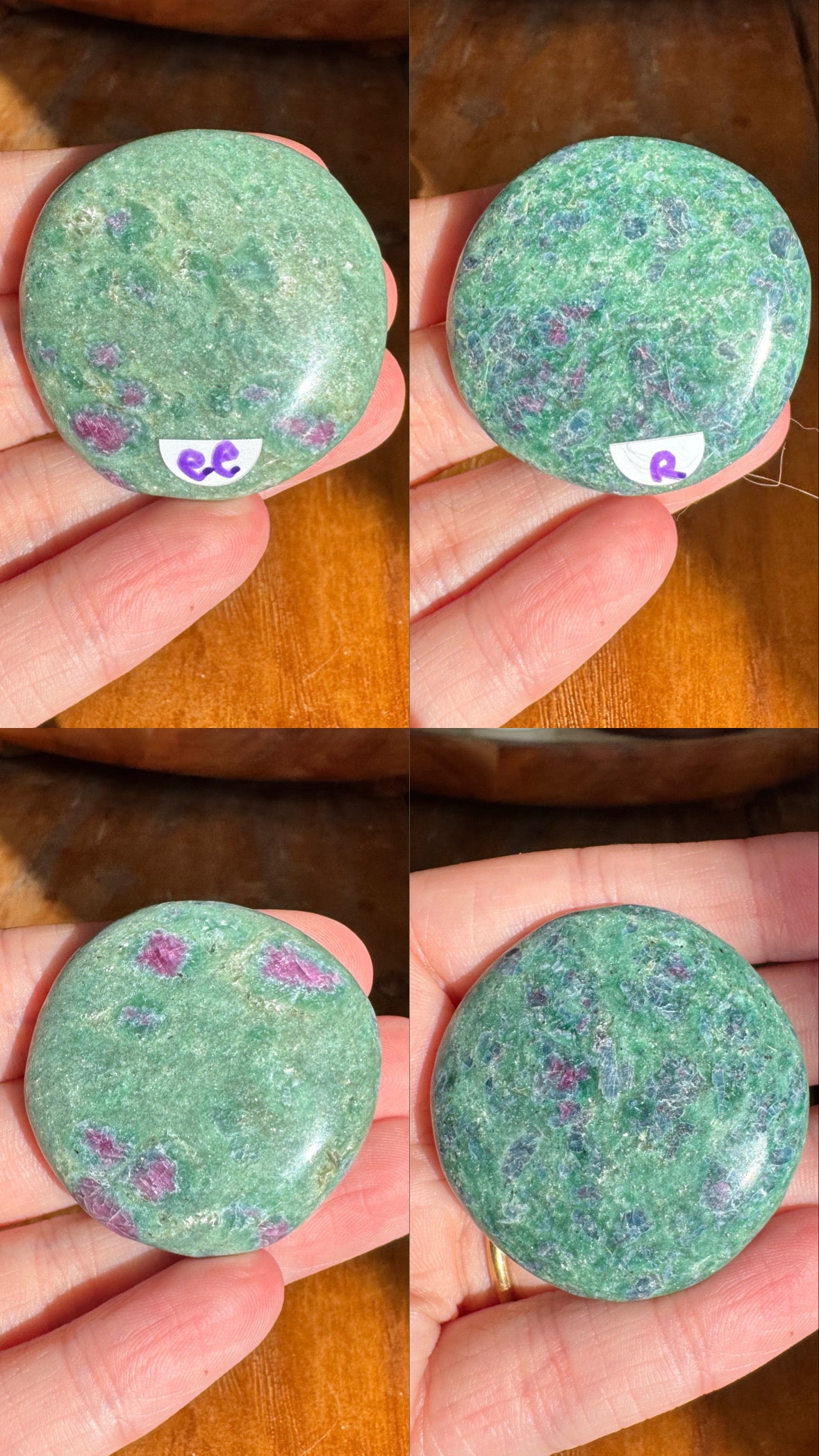 Ruby and Fuchsite Flat Stones | Choose Your Own