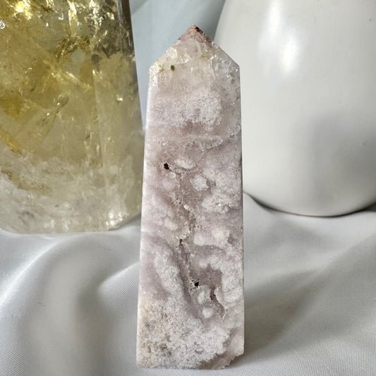 Pink Amethyst and Flower Agate Point (Q) 8.5cm