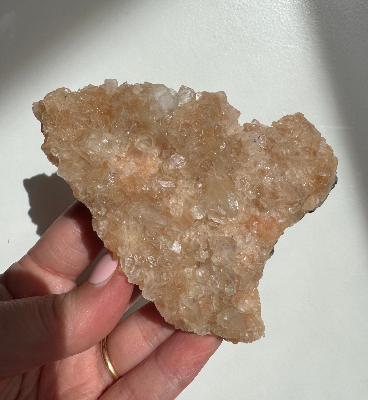 Peach Diamond Apophyllite Cluster/Specimen