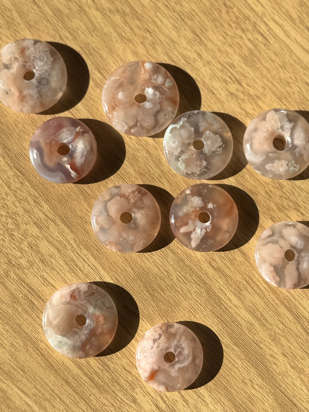 Mini Flower Agate Donut Carving | Intuitively Chosen