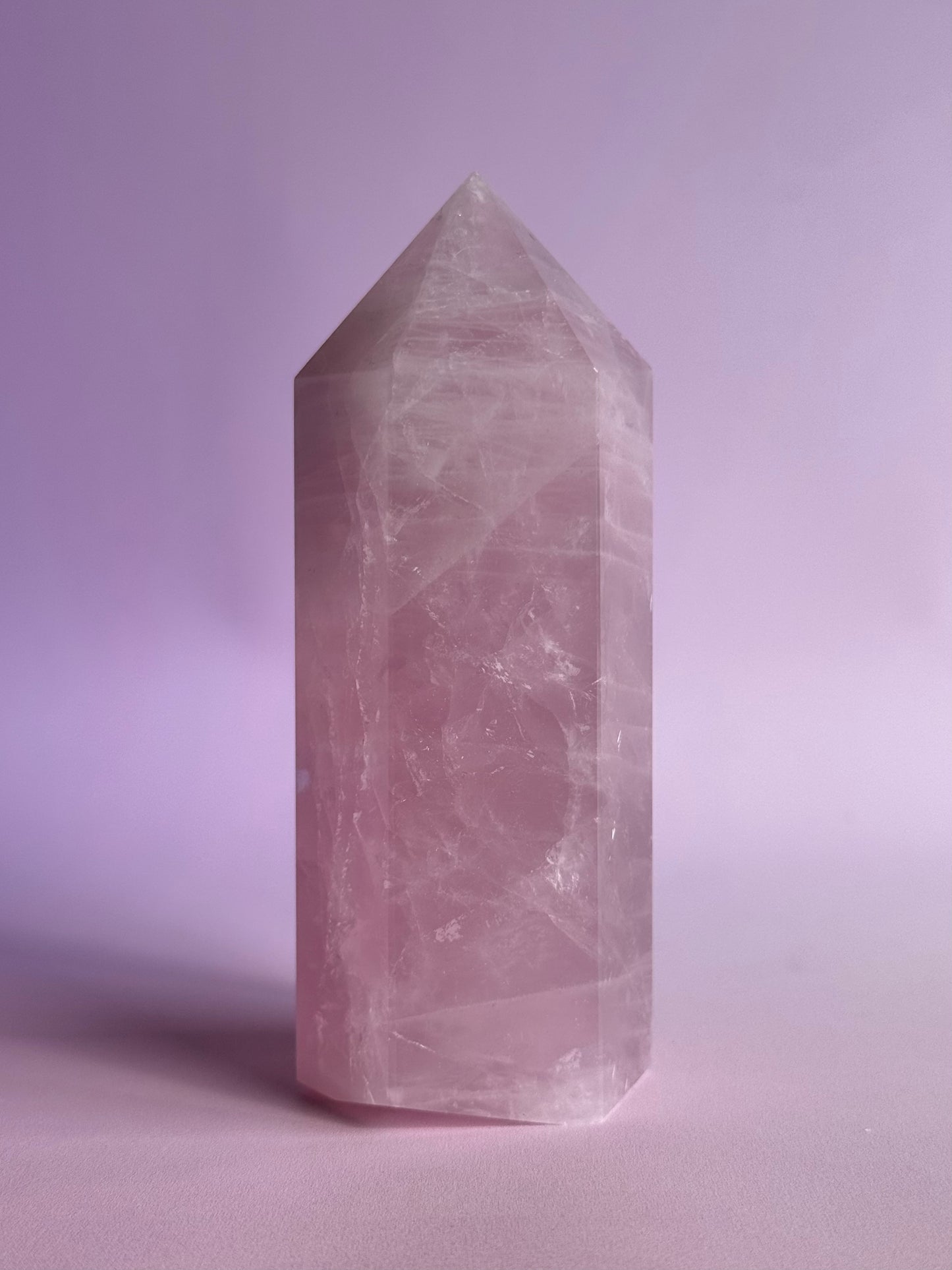 Lavender Rose Quartz Tower (ee)