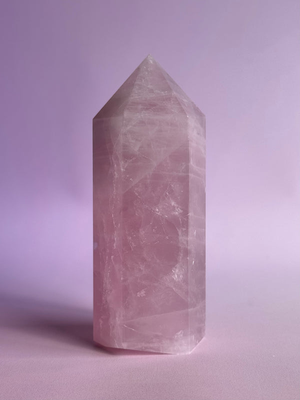 Lavender Rose Quartz Tower (ee)