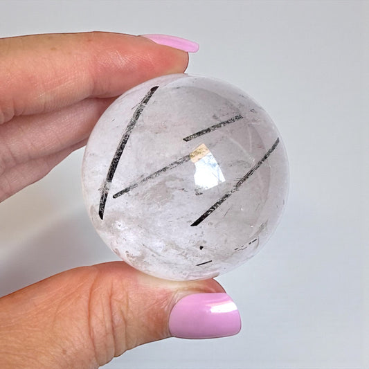 Tourmaline in Quartz Sphere 4cm