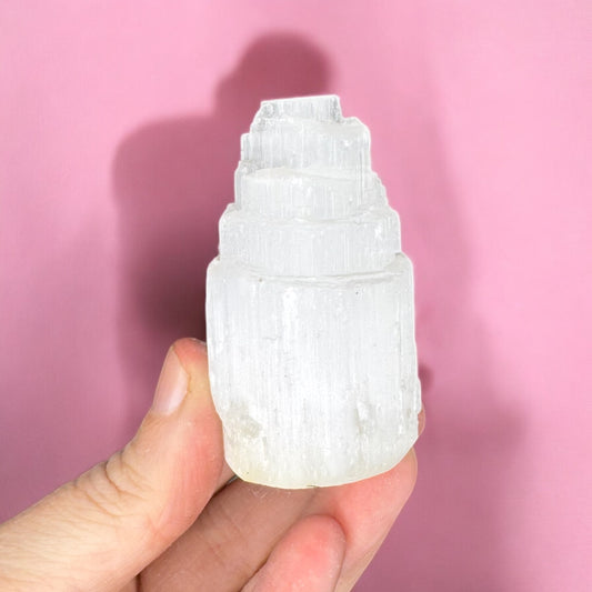 Selenite Tower Mini (6cm) - Intuitively Chosen