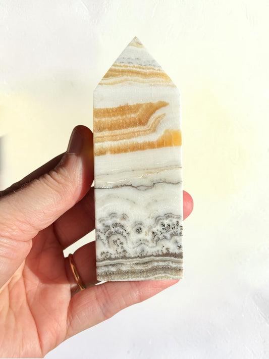 Dendritic Orange Calcite Tower