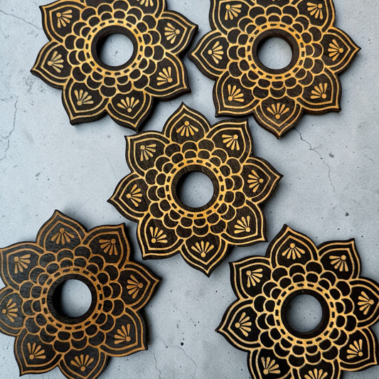 Mandala Wooden Sphere Stand