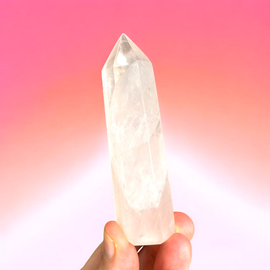 Gemmy Rose Quartz Point 8.5cm