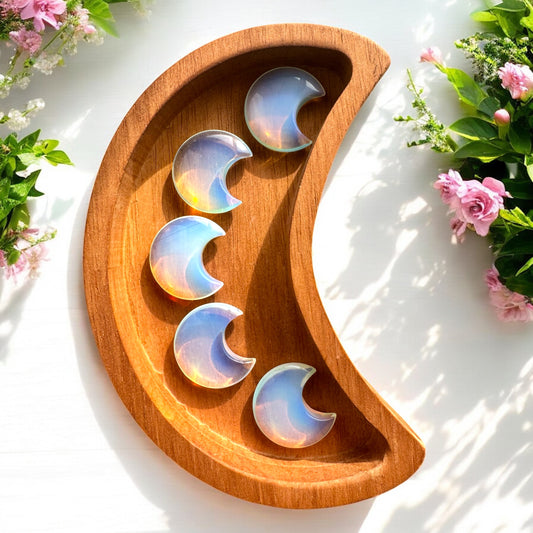 Opalite Moon Carvings