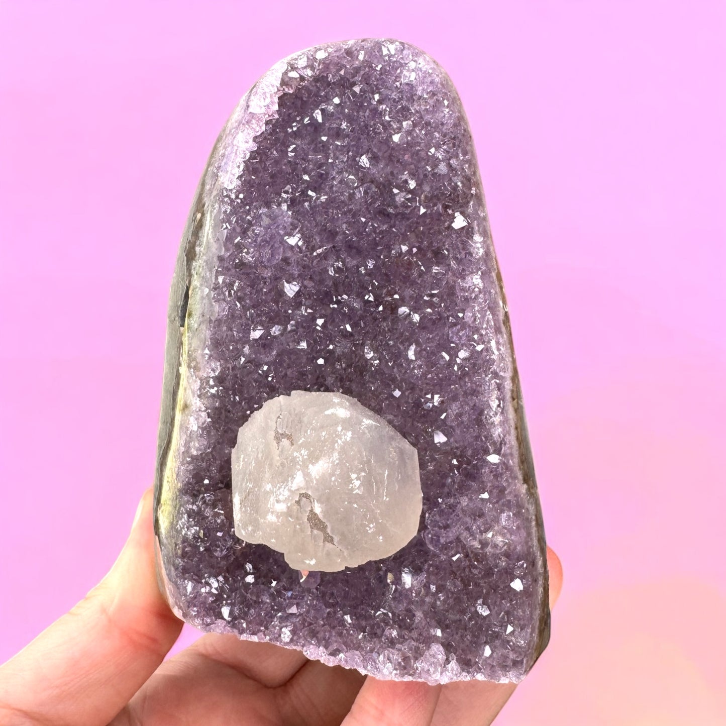 Amethyst and Calcite Cutbase