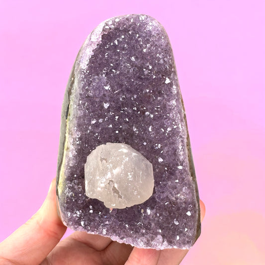 Amethyst and Calcite Cutbase