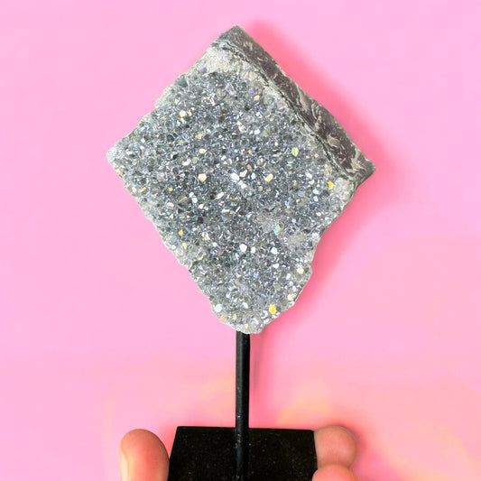 Aura Amethyst Cluster on Stand