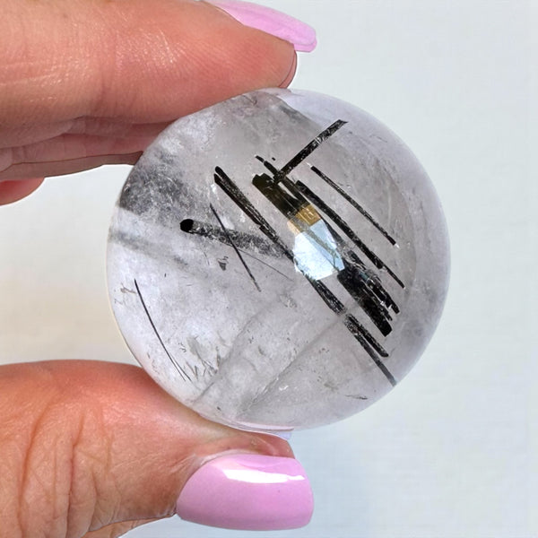 Tourmaline in Quartz Sphere 3.5cm